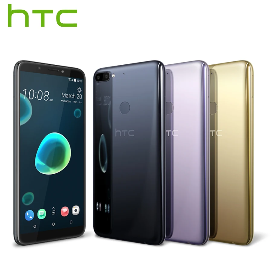 Caliente venta HTC deseo 12 Plus teléfono móvil Dual SIM 6,0 pulgadas 3 GB RAM 32 GB ROM 13MP Snapdragon 450 Octa core Android 8,0 Smartphone