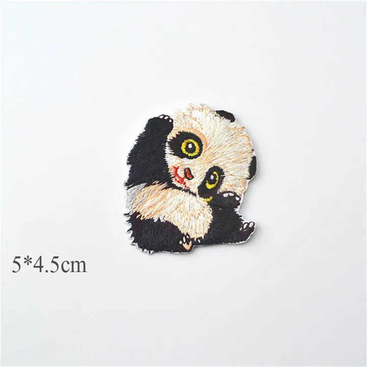 11 PF Animal Panda Patch Cartoon Embroidered Patches For Clothing Stripes for Clothes Kids Dress Badge Applique Applications TB179