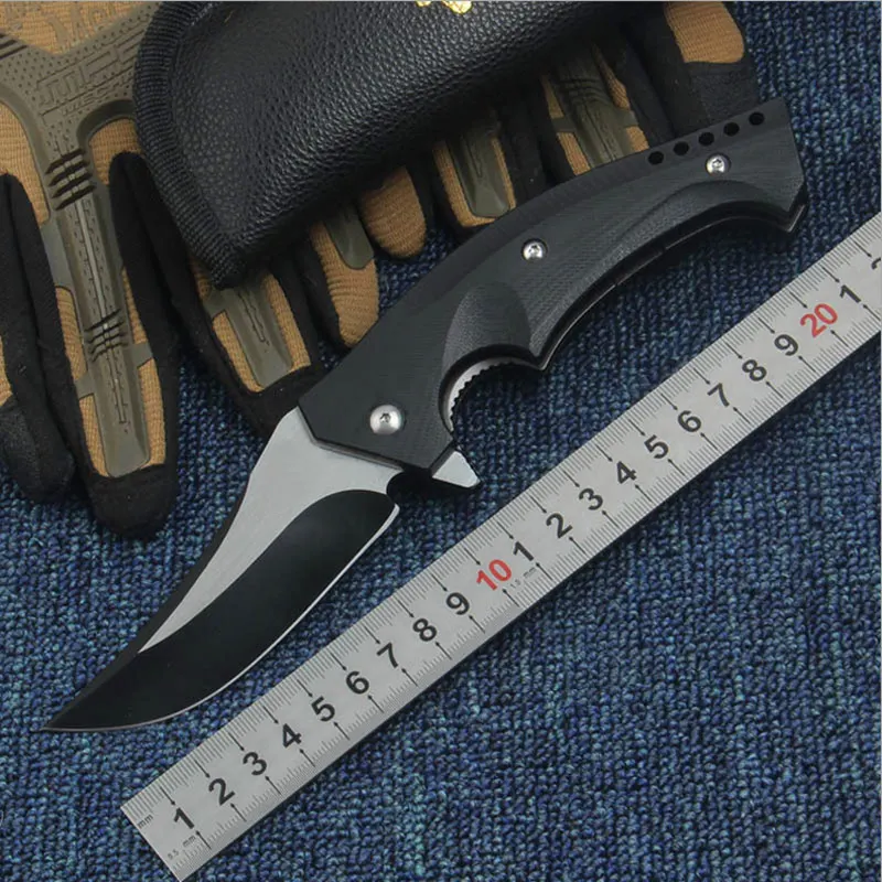 

Brave Fighter C196 58HRC CPM S30V blade G10 handle folding knife camping Hunting Survival Tactical knife Pocket EDC Utility tool