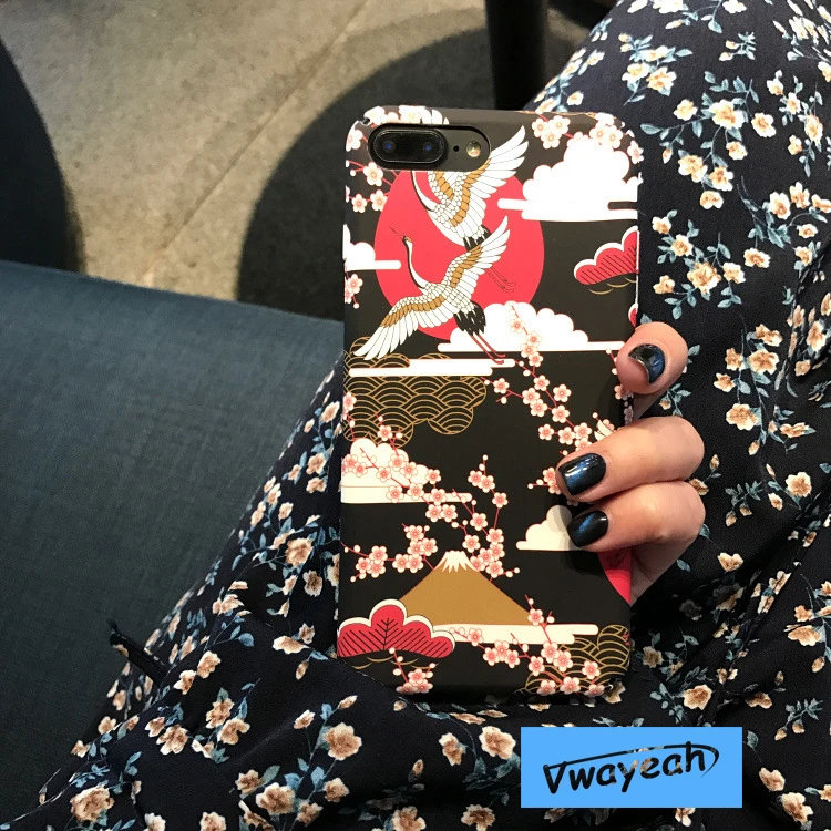 Red-crowned Crane Pink Sakura Case (12)
