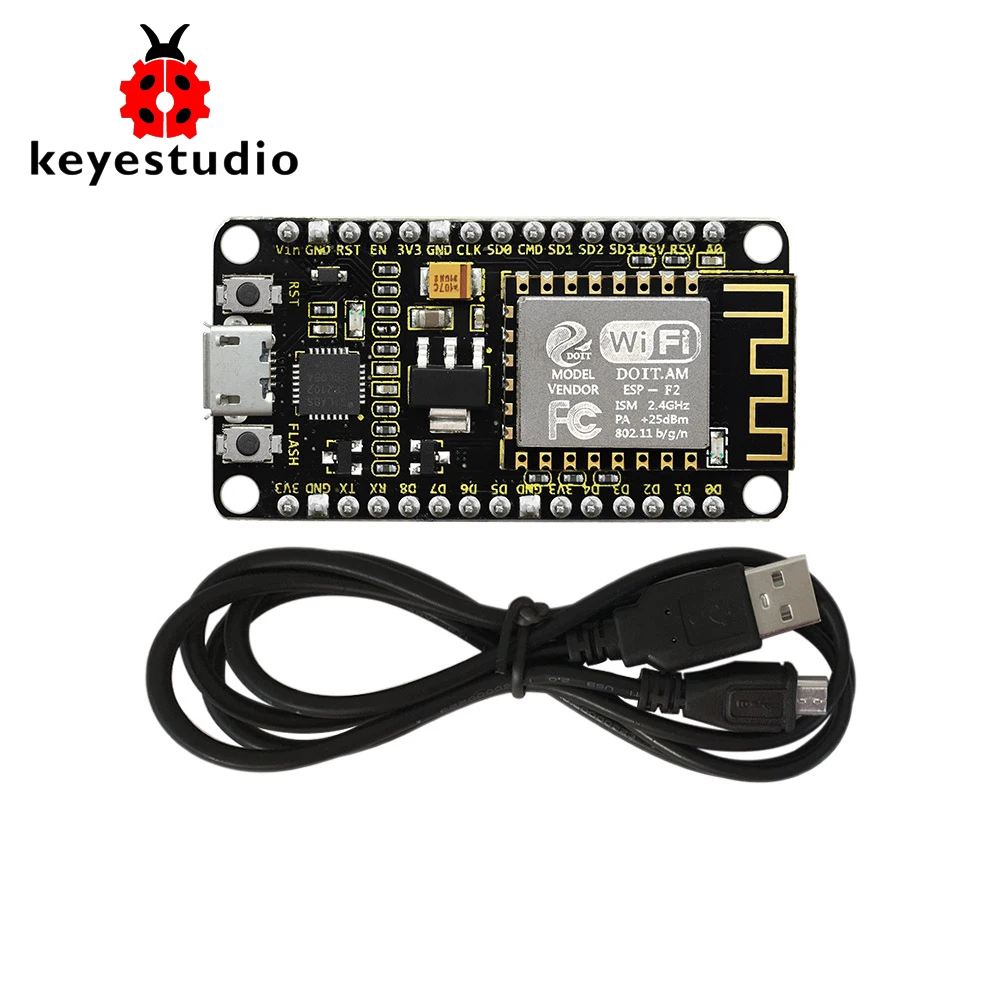 Защитный модуль Wi Fi Keyestudio ESP8266 CP2101 + 1 м кабель Micro USB для Arduino (стандартная