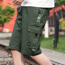 Мужские летние повседневные шорты с карманами больших размеров, мужские шорты для бега, шорты с карманами для работы на открытом воздухе, пляжные мешковатые шорты, 5,16