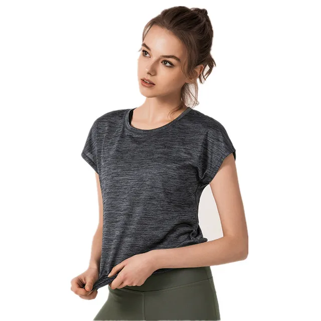 Quick Dry Stretch Slim Fit Yoga Tops Women Sport T Shirt Gym Jerseys