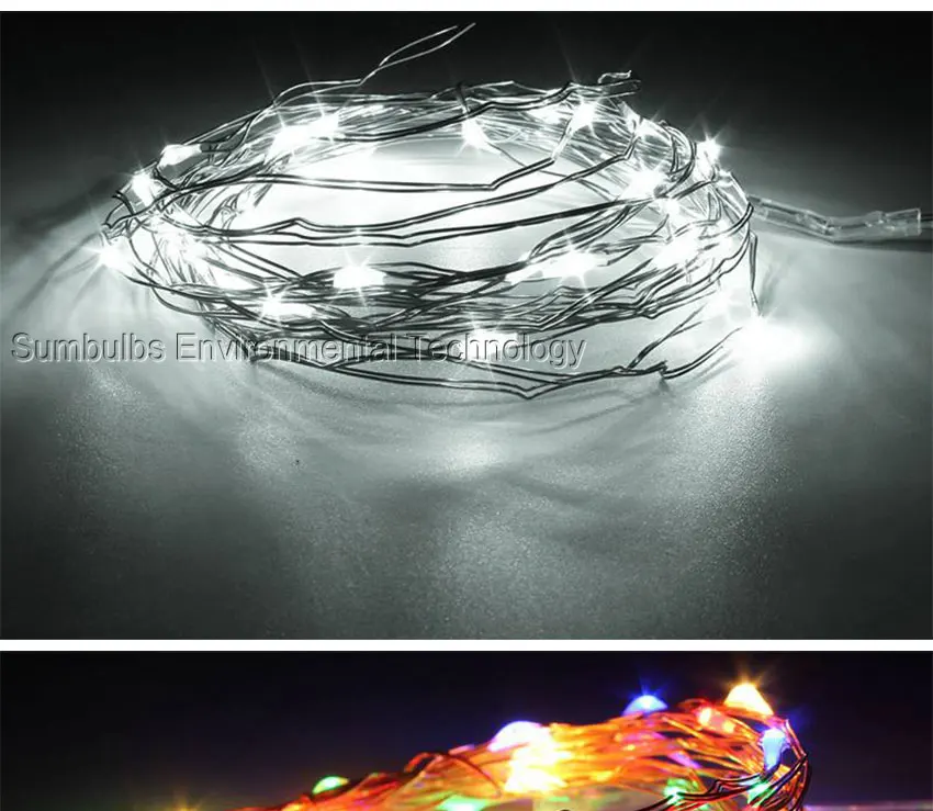 2m 3m 4m 5m 10m USB Battery Powered Waterproof LED Cooper Wire String Light Decoration Fair Lamp Christmas12