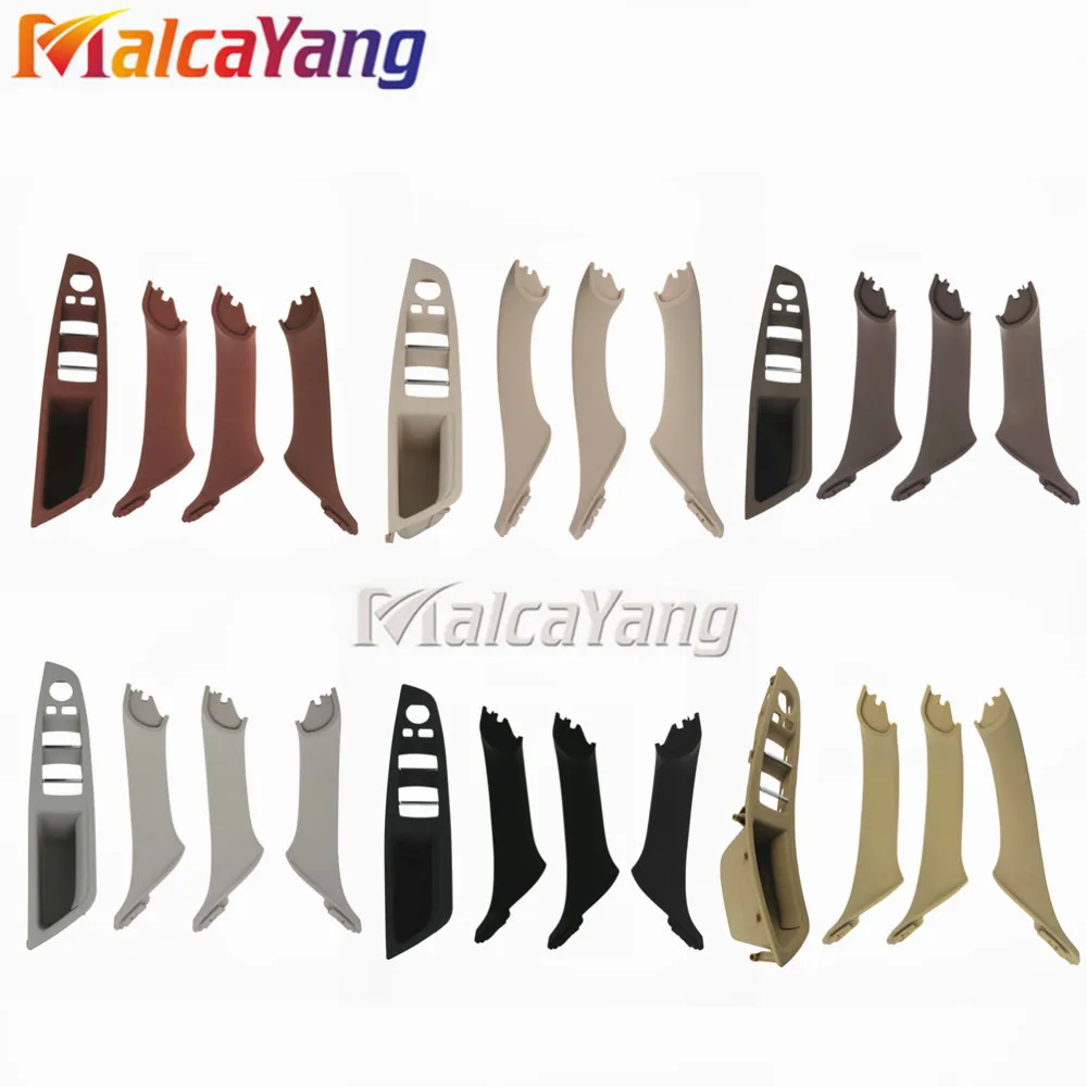 cheap Set of 4 Gray Beige Black Car Interior Inner Door Handle Panel Pull Trim Cover Left Hand Drive LHD For BMW 5 series F10 F11