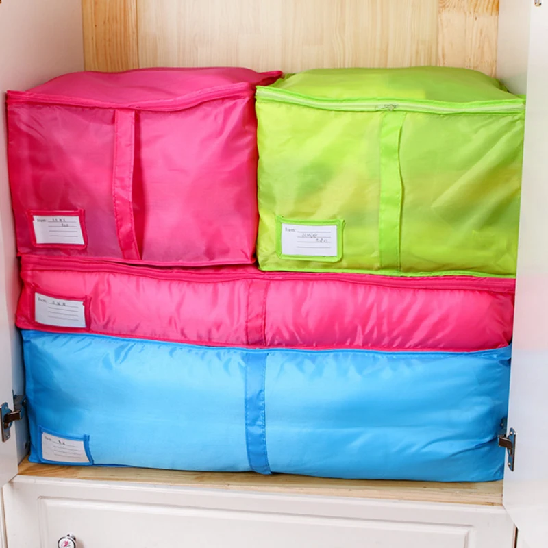 

Quilt Storage Bags Oxford Luggage Bags Home Storage Organizer Waterproof Wardrobe Clothes Storing Storage Bags Organizer