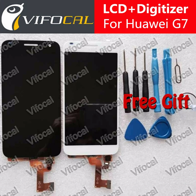 

For Huawei G7 LCD Display + Touch Screen + Tools High Quality Digitizer Panel Assembly Replacement For Huawei Ascend G7 Phone