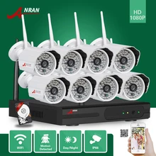 ANRAN Plug Play Sistema de Segurança CCTV 8CH NVR 2MP HD Noite ao ar livre À Prova D’ Água 48 IR WIFI IP Câmera de 1080 P Sem Fio Sistema de 3 TB HDD