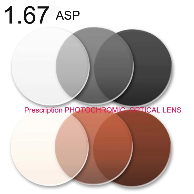 

1.67 Photochromic Single Vision Prescription Optical Spectacles Lenses with Fast Color Changing Performance myopia lens