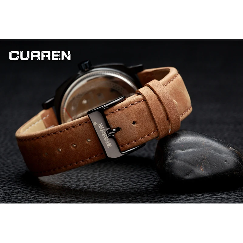 2016 CURREN Роскошные Брендовые мужские Кварцевые Светящиеся Часы Модные Спортивные