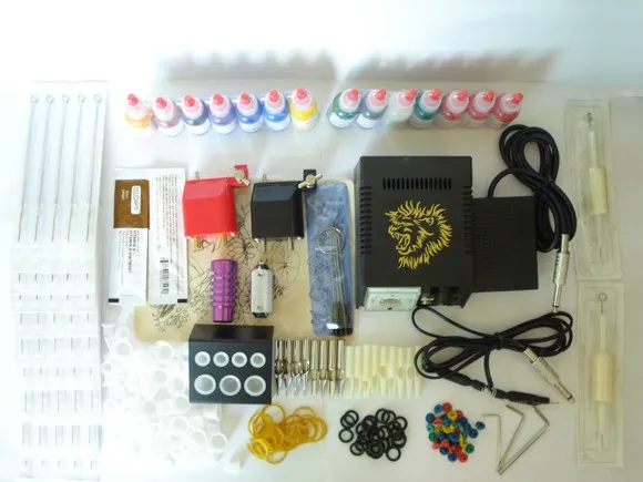 Tintas de Tatuagem Barato Tatuagem Rotary Tattoo Machine 2 Top Gun 14 Cor Grupo A017 Kit 2 High Quality Beleza e saúde