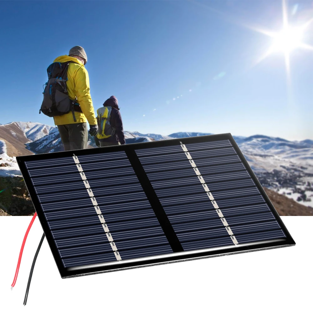 Солнечная панель для улицы 1,5 Вт 12 В портативное солнечное зарядное устройство для скалолазания быстрое зарядное устройство поликремниевый планшет солнечный генератор для путешествий 115*90 мм