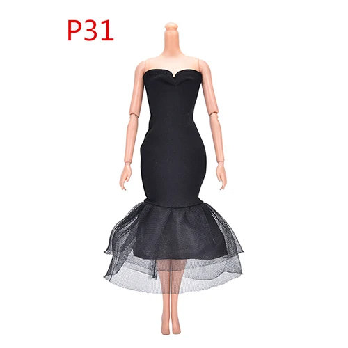 

Doll Dresses Elegant Lady Black Little Dress Evening Dress Clothes for dolls Gift Doll Accessories
