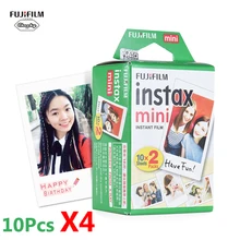 40 шт. Fujifilm Instax Mini 8 9 пленка для Fuji Fujifilm instant camera Instant mini 8 9 7s 25 50s 90 фотобумага белая пленка