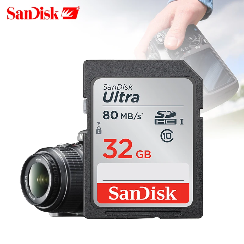 SanDisk Ultra 128GB 80 MB/s Ŭ 10 SD SDHC SDXC ޸ ī, ī޶   , 32GB, 16GB, 64GB