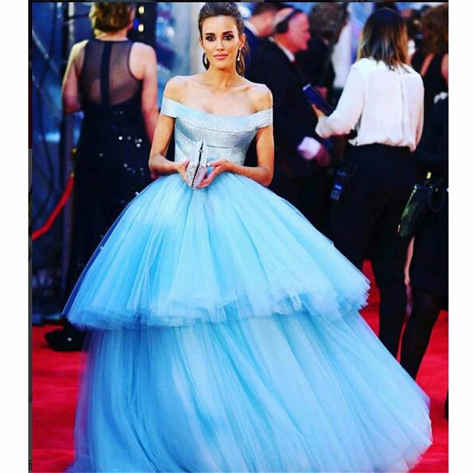 light blue dress red carpet