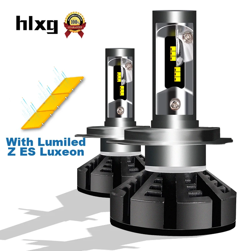hlxg 2pcs H7 LED Car Headlights Bulb Kit With Lumiled ZES 12000ml 72W