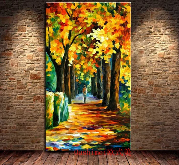 Hand Painted Pictures On Canvas Oil Painting Paintings Knife Landscape