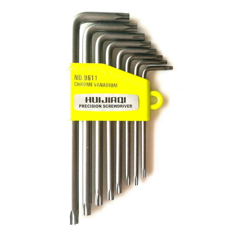 

8pcs Star Torx Wrench Spanner Set T9 T10 T15 T20 T25 T27 T30 T40 Professional Box End Wrench Screwdriver Bits Hand Tools