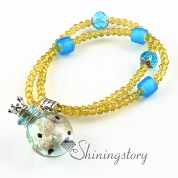 

small perfume bottles murano glass aromatherapy bracelet essential jewelry