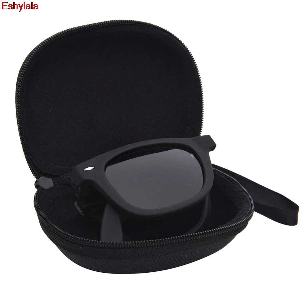 

Eshylala-1pc Vintage Women Steampunk Oversize Fold Sunglasses Luxury Brand Designer Men Sunglasses Large Mirror Lens With Case
