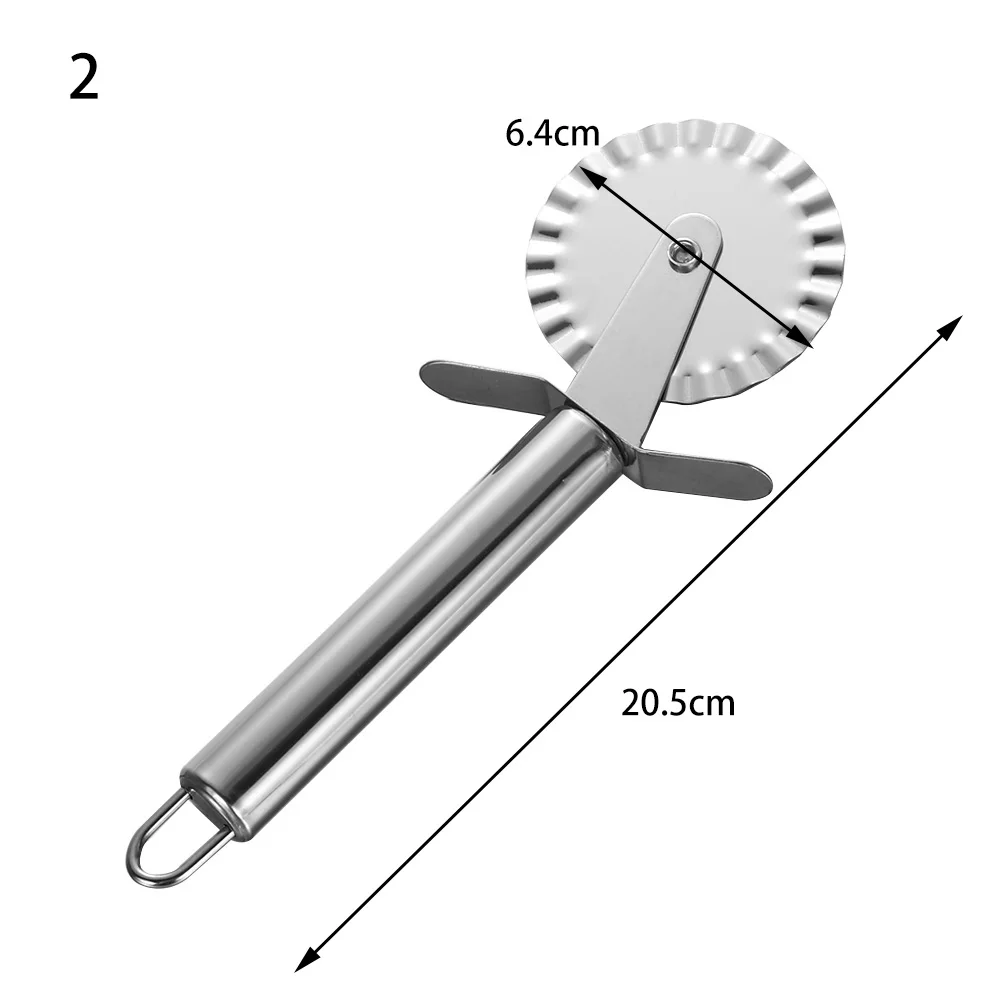 4 стиля Нержавеющая сталь РОЛИК резак для пиццы, нож для выпечки теста макаронных изделий щипцы круглый валик кружевной колеса Кухня