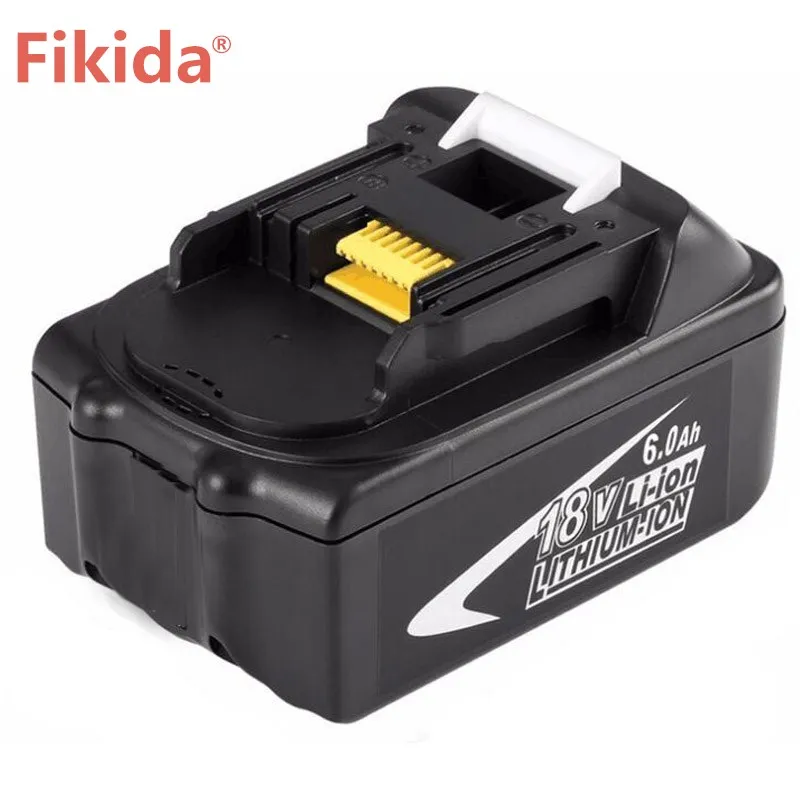 

Fikida 18V6000mAh Power Battery Packs for Makita BL1860 Replacement Battery Rechargeable Li-ion Batteria 194230-4 LXT400 Cell