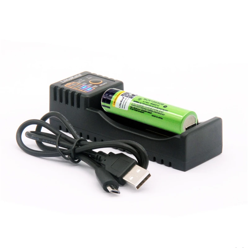 LiitoKala 18650 3400mAh 18650 литий-ионная аккумуляторная батарея(без PCB)+ Lii-100 USB литиевая NiMH умная батарея зарядное устройство