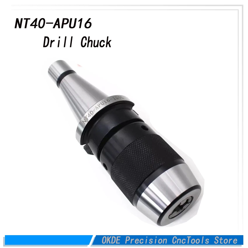 NT40 apu13 APU16 Keyless self tight drill chuck holder arbor CNC