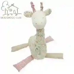 Роскошный 17 см ручной работы высокое качество милый розовый фаршированный жираф кукла, 100% хлопок вязать Эко материал, дети и дети подарок