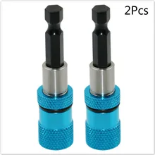 2 шт. 1/4 электрическая дрель с шестигранным хвостовиком, Магнитная отвертка, держатель для бит, инструмент из нержавеющей стали, ограничитель магнетизма, РЕГУЛИРУЕМЫЙ УДЛИНИТЕЛЬ