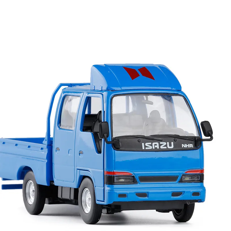 

Best selling 1:32 double-row truck alloy model,simulation die-cast sound and light pull back transport car model,free shipping