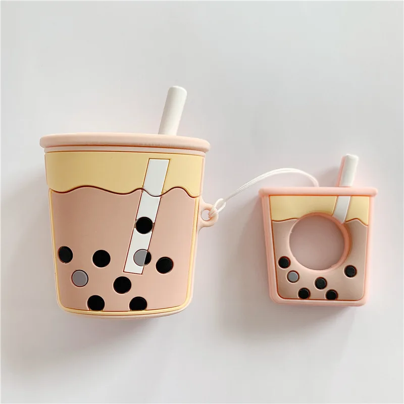 Luxury Silicone Protector Bluetooth Wireless Earphone Case For Apple AirPods Box cute Headset Cartoon Cup Cover For Air Pods (7)