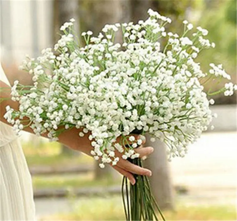 

(60 Pcs/Lot) New Arrival Fabric Gypsophila Baby Breath Artificial Silk Flowers For Home Living Wedding Decoration