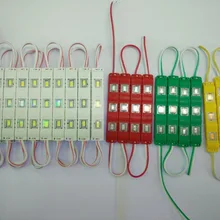 100 шт./лот DC12V 5630 SMD 3 светодиодный модуль инжекторный Водонепроницаемый декоративная Жесткая полосы света лампы белый красный зеленый цвет желтый, синий; размеры 34–43