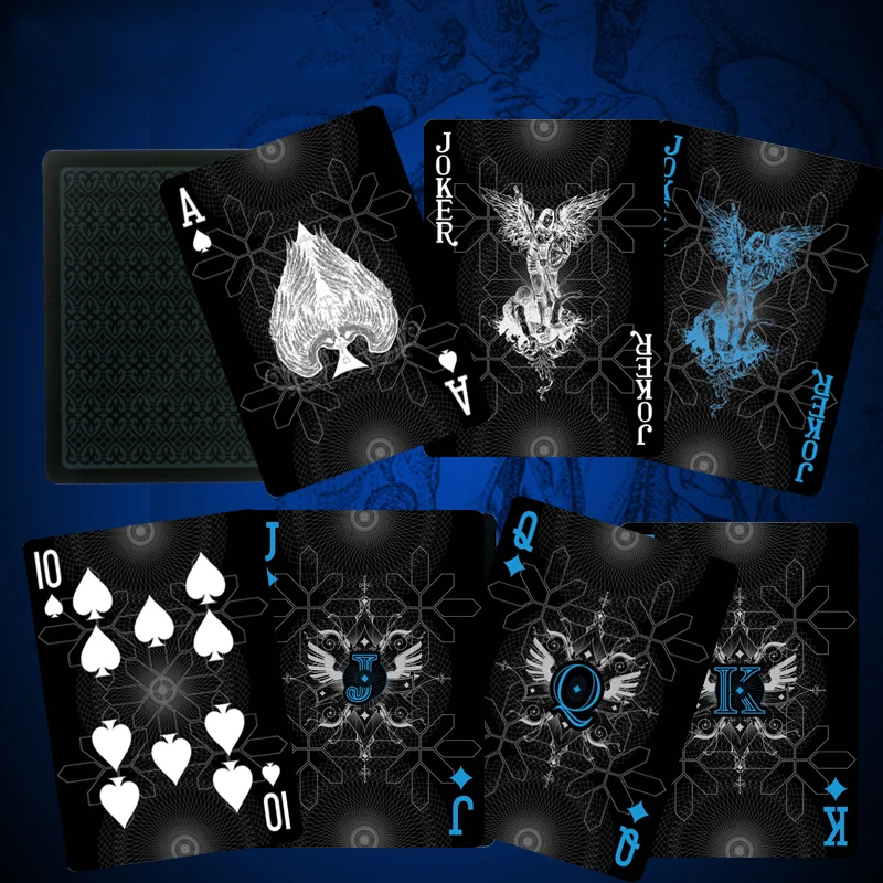 2019 Black plastic PVC poker cards durable waterproof playing cards magic cards High Quality TEXAS POKER cards