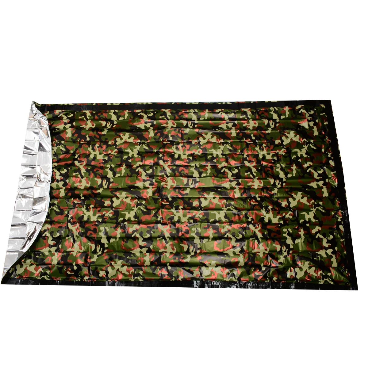 200*120cm Camouflage Waterproof Emergency Thermal Sleeping Bag With Survival Whistle Camping Survival