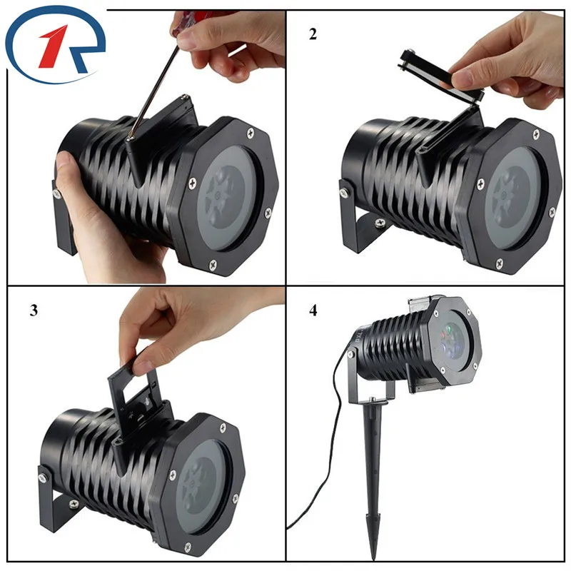ZjRight LED light 10 узоров RGBW Рождественские огни Открытый Сад водонепроницаемый
