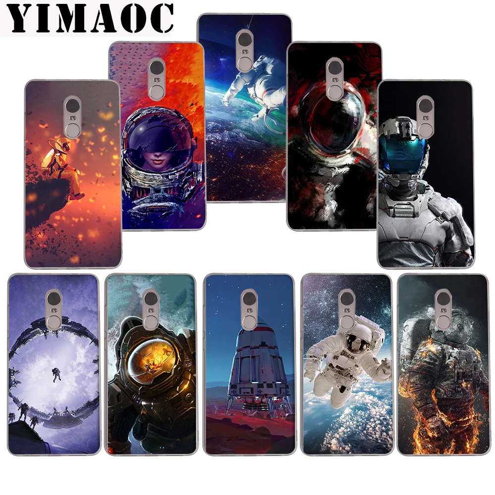 

YIMAOC 166z fashion Astronaut Soft Case for Xiaomi Mi a1 a2 f1 6 8 lite se mix 2s Redmi 5 6 6a S2 Plus 5A Note 5 6 Pro 4 X