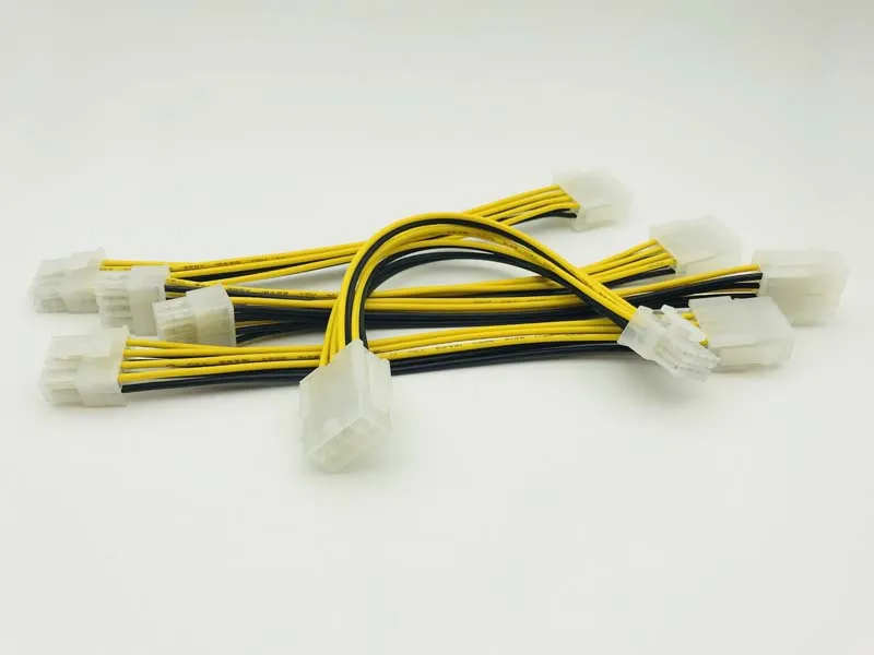 5PCS Cable 20cm 8Pin Male to 8Pin Female PC CPU Power Supply Extension Cable Cord Connector Adapter for BTC Miner Mining