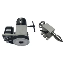 Гравировальный станок с ЧПУ оси 80 Зажимной патрон+ Nema23 шаговый двигатель+ толкательный станок с ЧПУ гравировальный станок Четвертая ось вращения оси индексирования