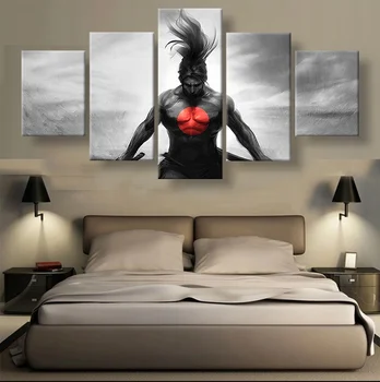 

Home Decor Print Painting Picture 5 Panel League Of Legends The Unforgiven Yasuo Game Wall Artwork Modular Canvas Poster Modern