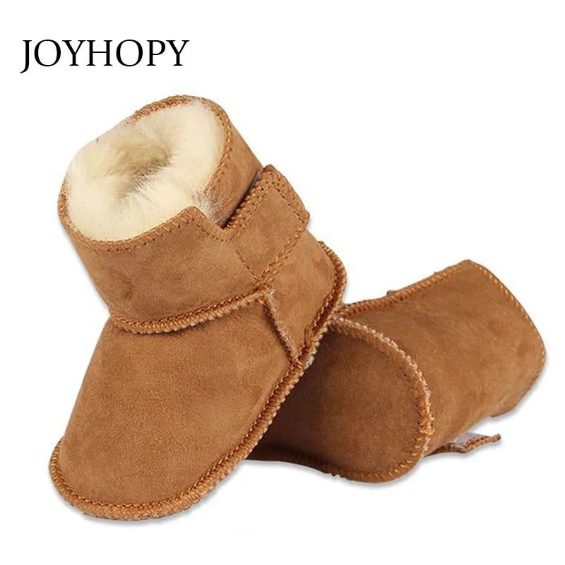 Новинка; зимняя детская обувь для первых шагов; Теплая обувь для младенцев; ботинки из искусственного меха для маленьких девочек; кожаные ботинки для маленьких мальчиков