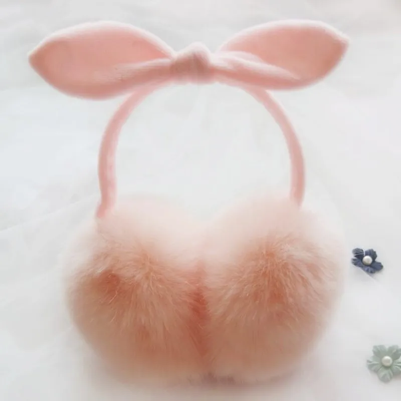 YGYEEG модные зимние удобные наушники для женщин теплые для девочек Новинка года прекрасный кролик Мех животных взрослы