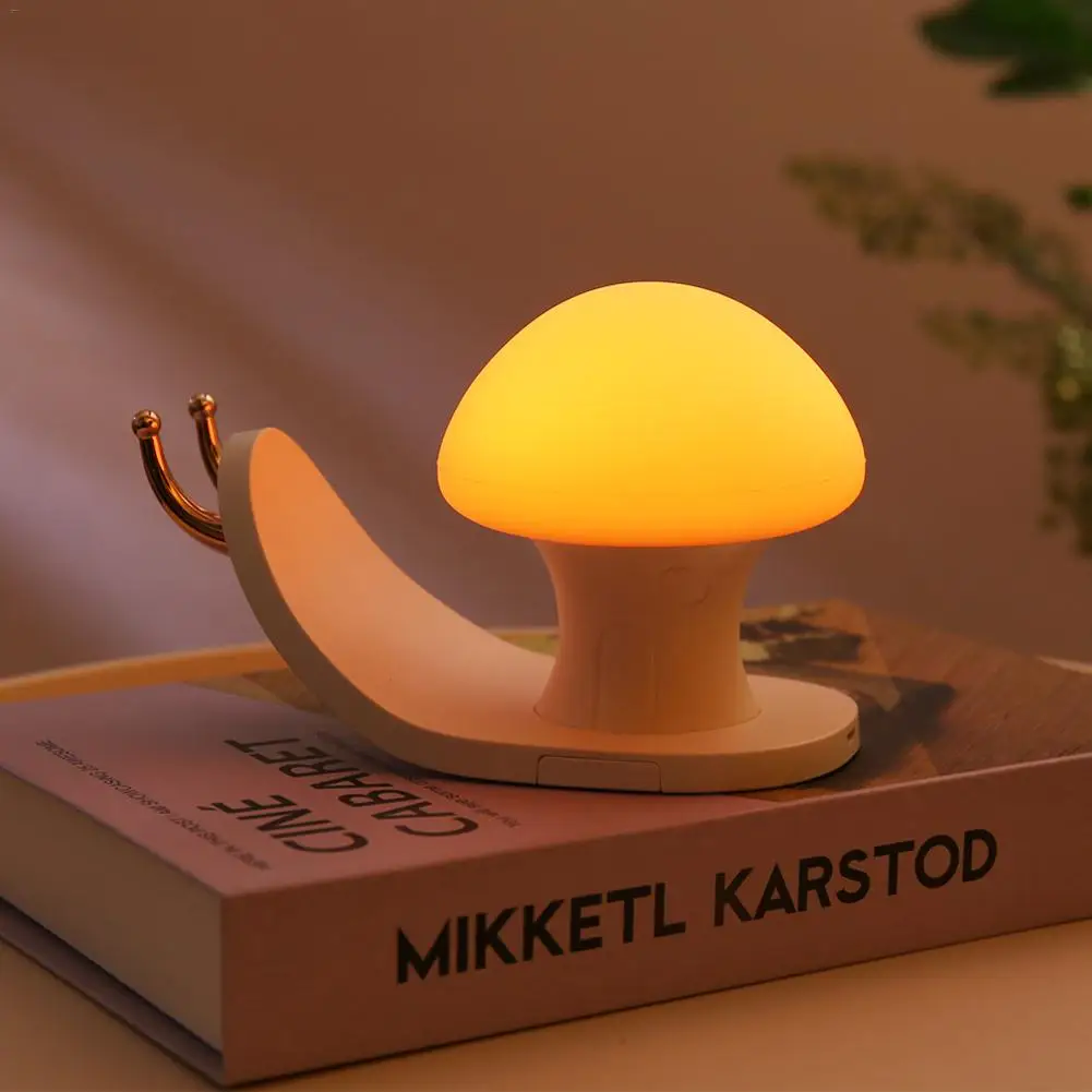

Snail Night Light Touch Dimming USB Charging Bedside Lamp New Fancy Snail Colorful Desk Night Lamp for Children Gift