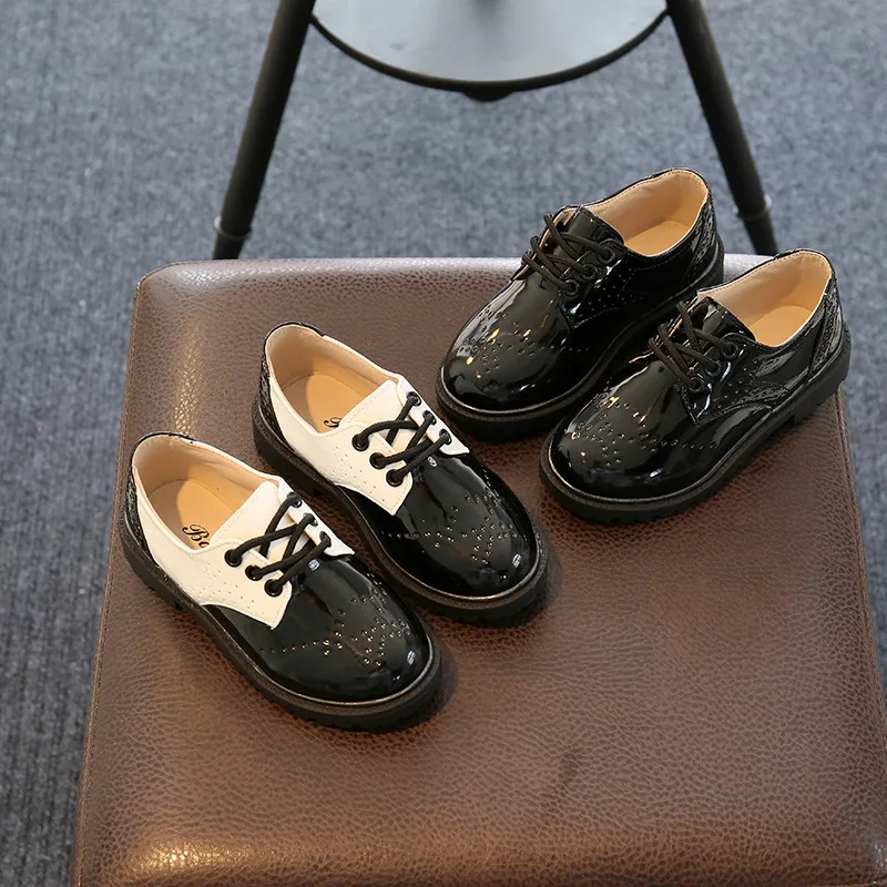 AFDSWG весенне-осенние белые кожаные водонепроницаемые туфли с мягкой подошвой для девочек белые черные туфли для мальчиков кожаные детские кожаные туфли