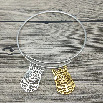 

Trendy New Maine Coon Cat Bangles Cute Maine Coon Cat Car Bangles Bracelets Fashion Animal Pet Jewellery