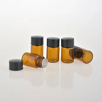 

10Pieces/Lot 3ML Mini Glass Portable Sample Essential Oil Empty Bottle & Travel Case For Perfume With Free Shipping