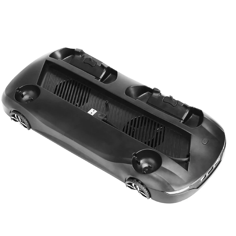 TENZERO Car Style Console Cooling Stand Charging Base Host Vertical Bracket Stand Aircraft Car For PlayStation 4 Pro Console    