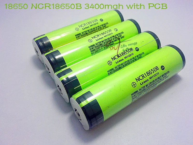 Лот Новая защищенная Оригинальная Аккумуляторная батарея 18650 NCR18650B 3400mah с PCB 3 7 V